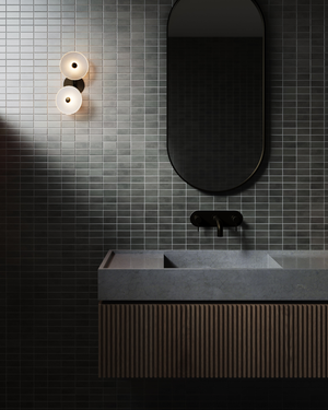 Coral Duo Rod (Off Centred) Wall Light