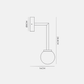 Orb Long Arm Wall Light