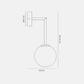 Orb Long Arm Wall Light