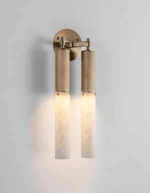 Flume Alabaster Double Wall Light