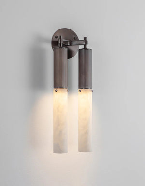 Flume Alabaster Double Wall Light