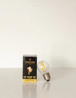 Fancy Round E27 Clear 3W 2200K Bulb